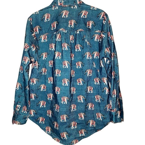 Mahila Anthropologie Western Cowboy Corduroy Button Up Long Sleeve - Picture 2 of 3